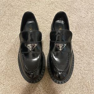 Prada Brushed Leather Loafer.